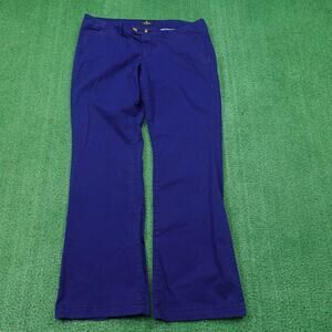 American Eagle Pants Womens 14 Blue Kick Boot Stretch Flare Chino 35x30 Casual